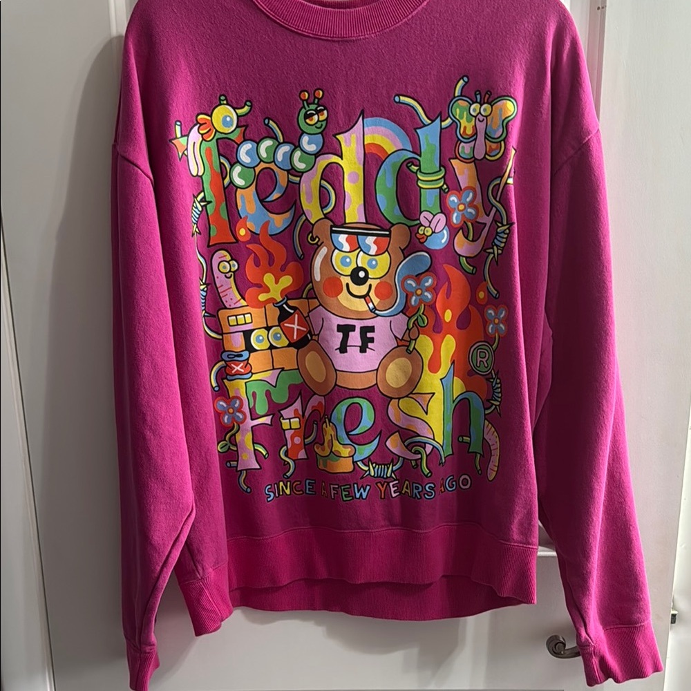 Teddy Fresh Party Since… Pink Graphic Sweatshirt